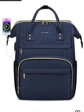 Lovevook NWOT 15.6" Dark Blue Backpack Laptop College Travel Career Nurse